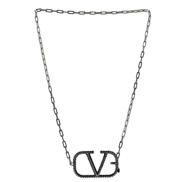 V Logo Chainlink Choker in Gold - Valentino