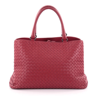 Bottega Veneta Milano Tote Intrecciato Nappa Large Red 2376103