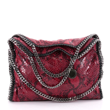 Stella McCartney Falabella Fold Over Bag Faux Python Red 2376303