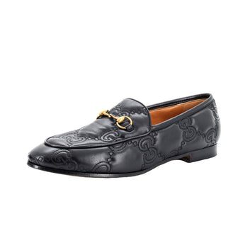 Gucci Women's Jordaan Loafers GG Embossed Matelasse Leather
