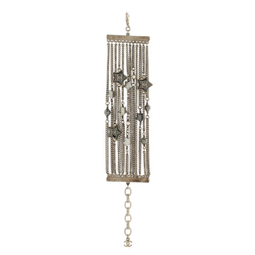 Chanel Star CC Multi Chain Bracelet Metal with Faux Pearls