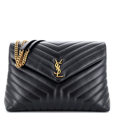 Saint Laurent Loulou Shoulder Bag Matelasse Chevron Leather Large