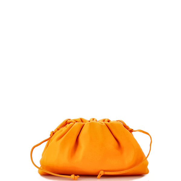 Bottega Veneta Orange Mini Pouch Leather Bag