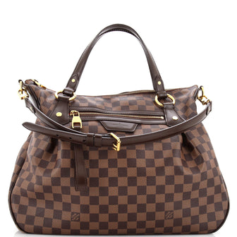 Louis Vuitton Evora Handbag Damier mm Brown