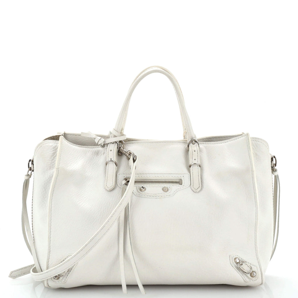 Balenciaga Papier A6 Zip Around Classic Studs Bag Leather White 2377921