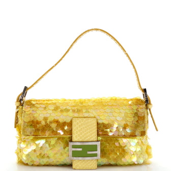 Gold Sequins Fendi Baguette Bag