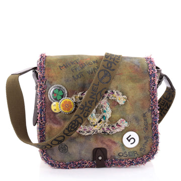 Chanel On The Pavements Graffiti Messenger Bag Canvas 2378101