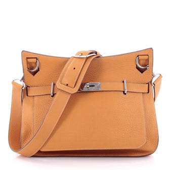 Hermes Jypsiere Handbag Clemence 34 Orange 2378301