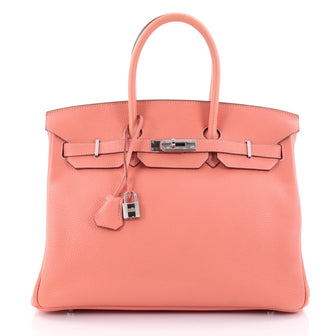 Hermes Birkin Handbag Pink Clemence with Palladium 2378302