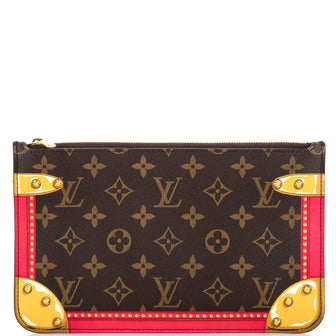 Louis Vuitton Neverfull Pochette Limited Edition Summer Trunks Monogram Canvas Large