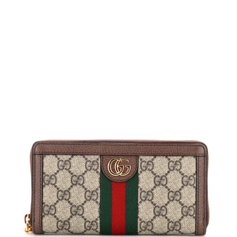 Gucci Ophidia Zip Around Wallet GG Coated Canvas