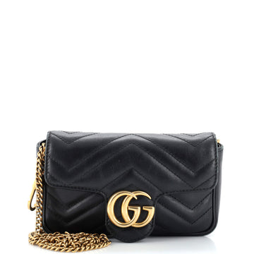 Gucci GG Marmont Flap Bag Matelasse Leather Super Mini