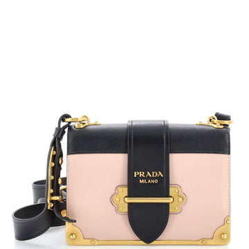 Prada Cahier Crossbody Bag City Calf and Saffiano Small