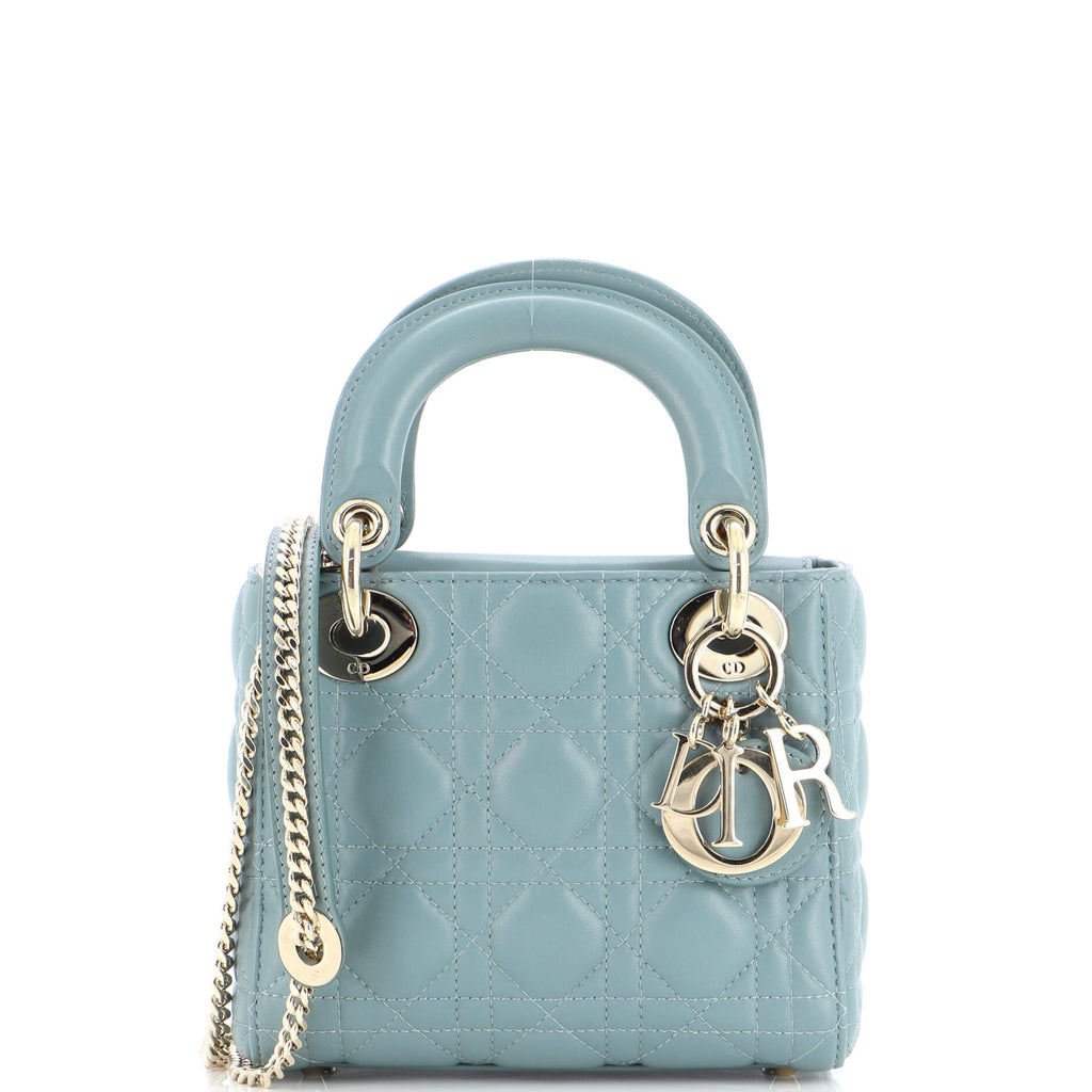 Christian Dior Lady Dior Chain Bag Cannage Quilt Lambskin Mini