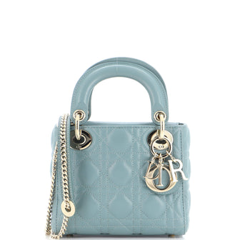 Christian Dior Lady Dior Chain Bag Cannage Quilt Lambskin Mini