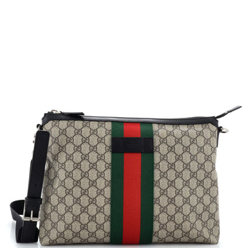 Gucci Web Messenger Bag GG Coated Canvas Large