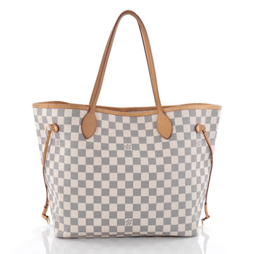 Louis Vuitton Neverfull Tote Damier MM White 2379001