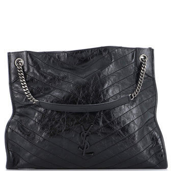 Saint Laurent Niki Shopping Tote Matelasse Chevron Leather Large