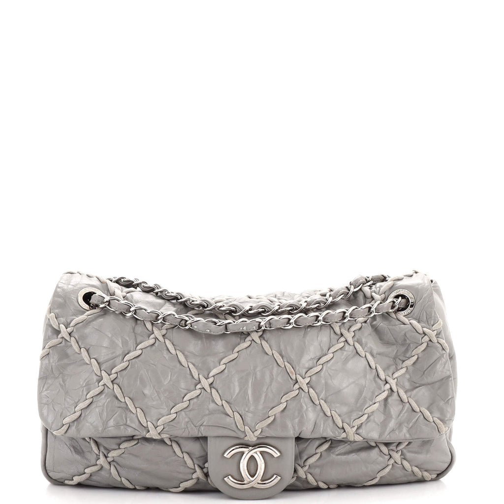 Chanel Lambskin Ultra Stitch Flap Grey - Luxury In Reach