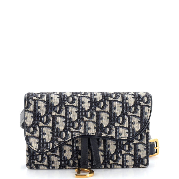 Blue Dior Oblique Canvas Saddle Belt Bag – Designer Revival