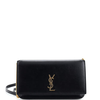 Saint Laurent Classic Monogram Phone Holder Shoulder Bag Leather
