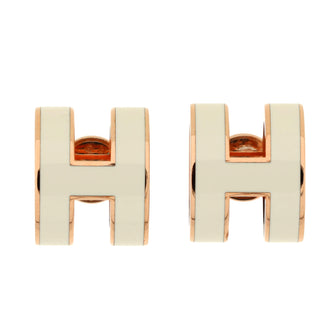 Hermes Pop H Stud Earrings Metal and Enamel Mini