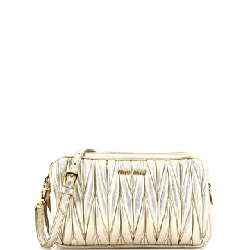 Miu Miu Flap Crossbody Bag Matelasse Leather Small
