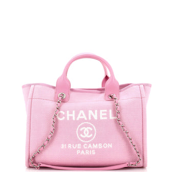 used chanel deauville tote small