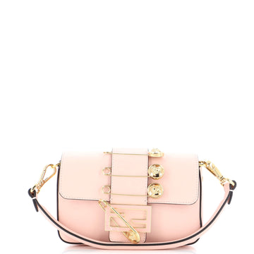 Fendi x Versace Fendace Brooch Baguette NM Bag Leather Mini