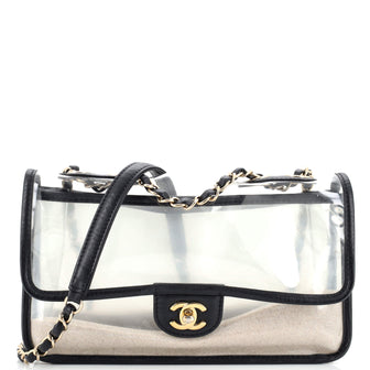 Chanel Sand By The Sea Flap Bag PVC with Lambskin Medium