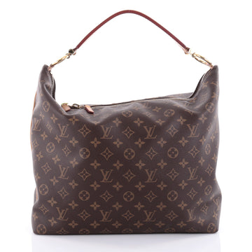 Louis Vuitton Sully Handbag Monogram Canvas MM Brown 2381401