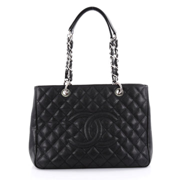 Chanel Grand Shopping Tote Quilted Caviar Black