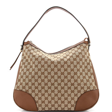 Gucci Bree Hobo (Outlet) GG Canvas with Leather Large