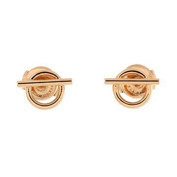 Hermes Echappee Stud Earrings 18K Rose Gold Small