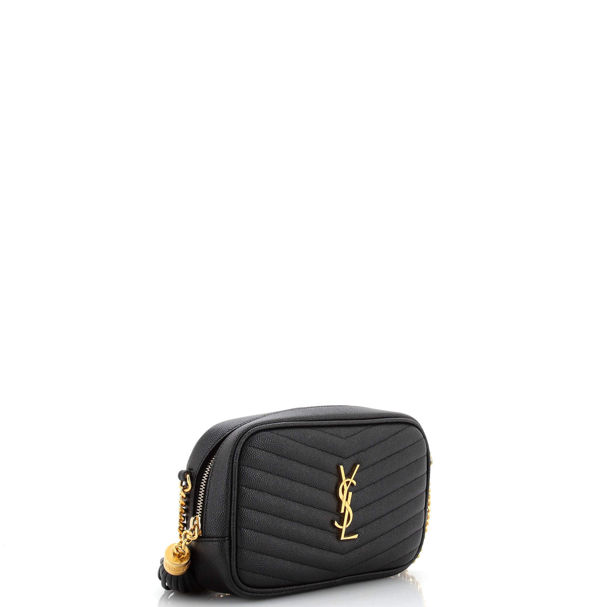 Saint Laurent Lou Camera Bag Matelasse Chevron Leather Mini Black 2382971