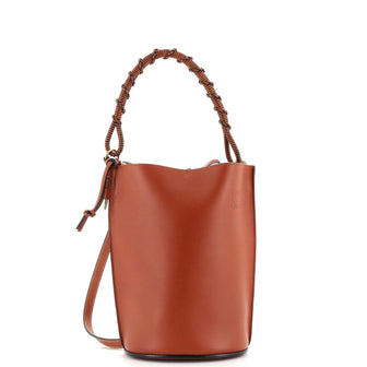 Gate Top Handle Bucket Bag Leather Medium