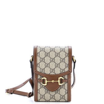 Gucci Horsebit 1955 Crossbody Bag GG Coated Canvas Mini