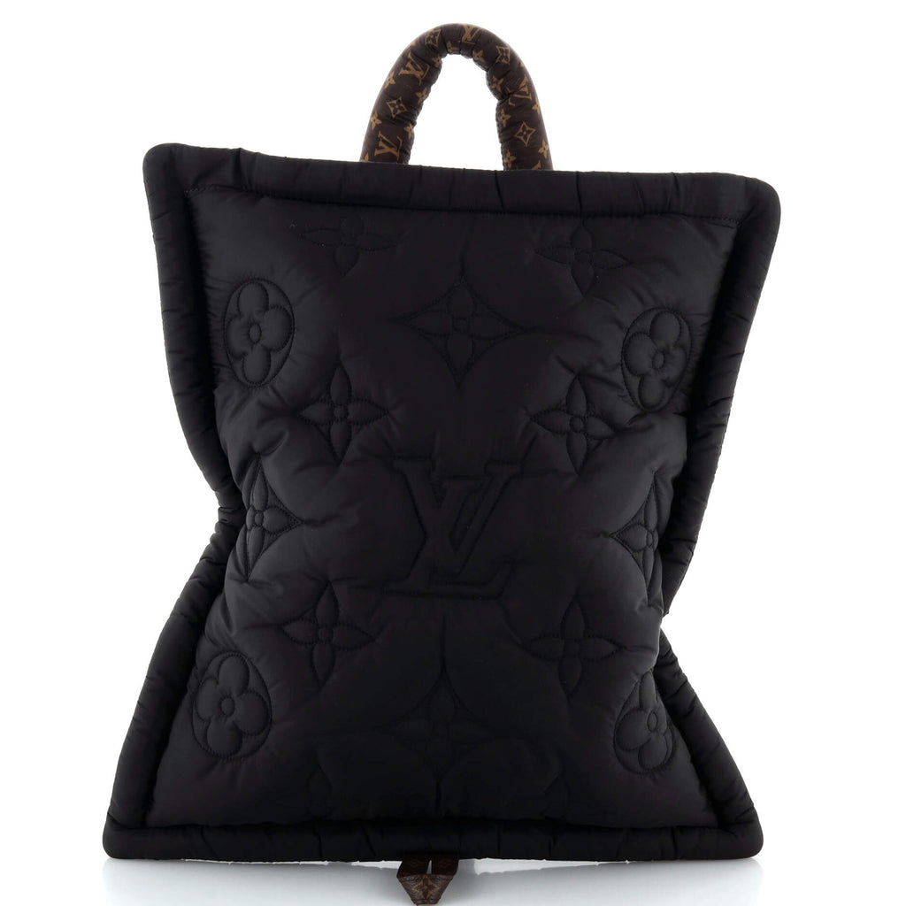 NWT RARE LOUIS VUITTON PILLOW QUILTED MONOGRAM BACKPACK NOIR Louis Vuitton Pillow Backpack Monogram Quilted Econyl Nylon  main image 3