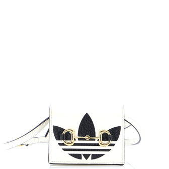 Gucci x adidas Horsebit Flap Card Case on Strap Leather