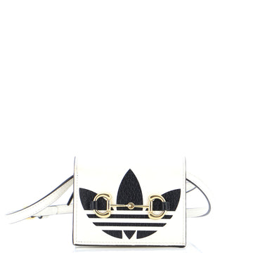Gucci x adidas Horsebit Flap Card Case on Strap Leather