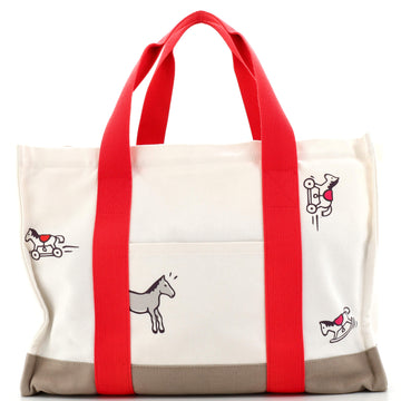 Hermes Adada Diaper Bag Printed Toile Large