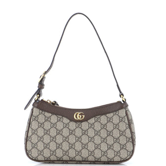 Gucci Ophidia Zip Pochette Shoulder Bag GG Coated Canvas Small