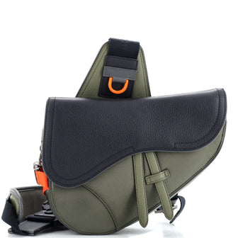 Christian Dior x Sacai Saddle Crossbody Bag Technical Fabric and Leather