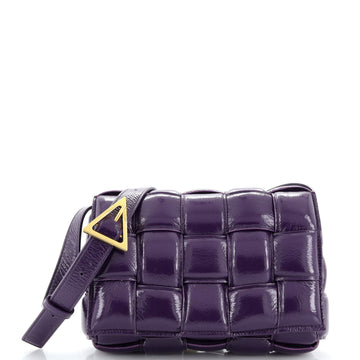 Bottega Veneta Cassette Crossbody Bag Padded Maxi Intrecciato Patent