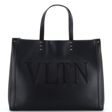 Valentino Garavani VLTN Rockstud Shopping Tote Embroidered Leather Large