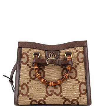 Gucci Diana NM Bamboo Handle Tote Jumbo GG Canvas Small