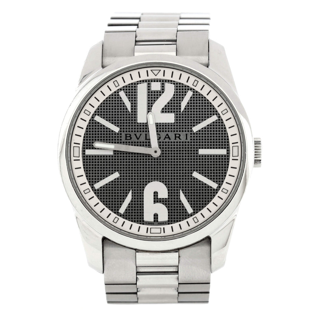 BVLGARI Solotempo シルバー腕時計 Bvlgari Solotempo Quartz Watch Stainless Steel 42 238308
