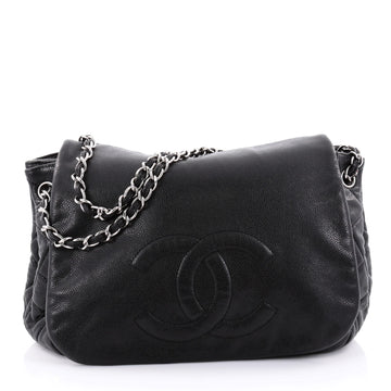 Chanel Timeless Accordion Flap Bag Caviar Black 