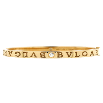 Bvlgari Bvlgari Bvlgari Bangle Bracelet 18K Yellow Gold with 2 Diamonds