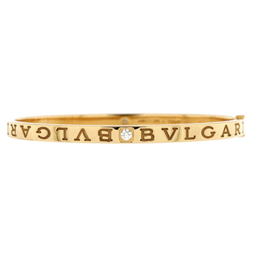 Bvlgari Bvlgari Bvlgari Bangle Bracelet 18K Yellow Gold with 2 Diamonds
